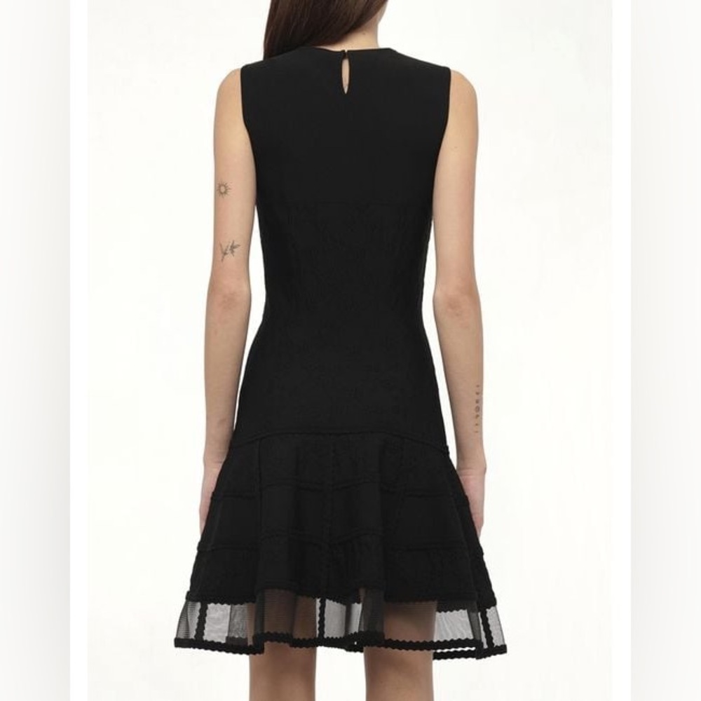 New Alexander Mcqueen Black Patchwork Mini Dress … - image 8